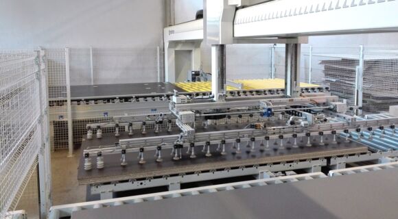 Feeder and Stacker for Big Panels Mahros Carrier - SCM Group