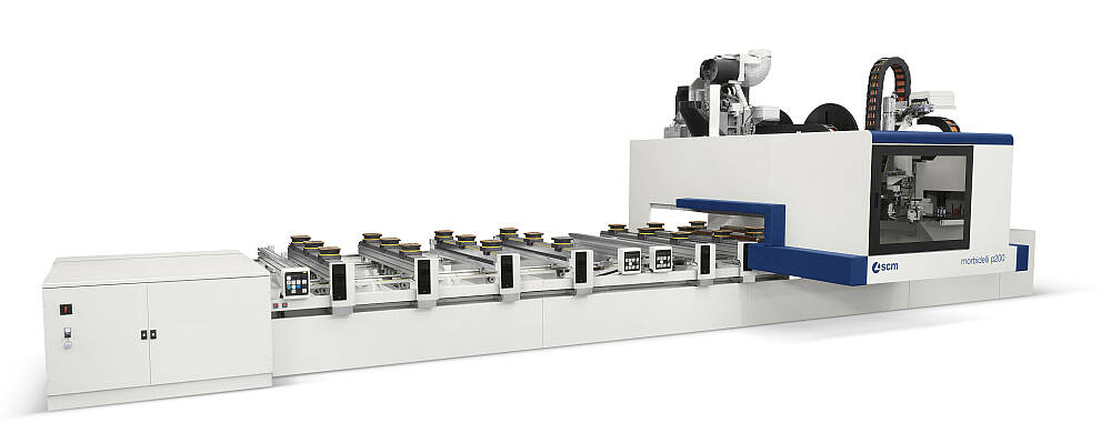 CNC bewerkingscentra's - CNC machines met kantenaanlijmunit - morbidelli p200